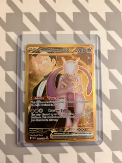 Team Rocket's Mewtwo ex 240/182 Destined Rivals Pokemon Gold Hyper Rare TCG NM - Image 1