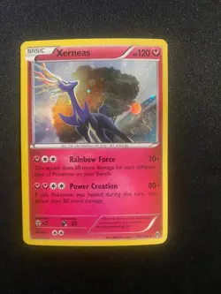 Xerneas 107/162 Cosmos Holo Promo Light Play Pokemon Trading Card Game - Image 1