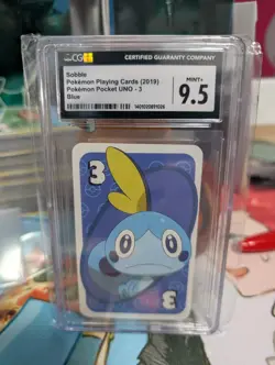 2020 UNO POKEMON SOBBLE CGC 9.5 BLUE card *Free Shipping* - Image 1