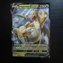 Pokemon TCG Dragonite V Pokemon Go 49/78 Full Art Ultra Holo Rare Card NM 2022 - Image 1
