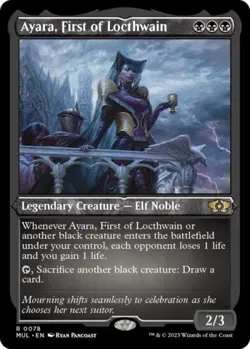 NM Foil R - Ayara, First of Locthwain (Foil Etched): - Image 1
