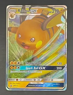 Pokemon Card Raichu GX SM213 Black Star Promo - Near Mint - Image 1