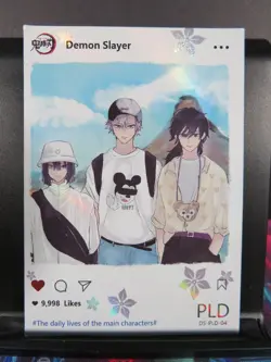 Obanai Sanemi & Giyu Demon Slayer PLD Rare Glitter Holo Card NM CCG Anime - Image 2