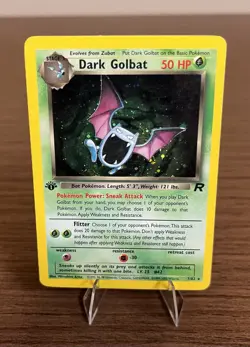 Pokemon TCG Dark Golbat 1st Edition Holo Card - Team Rocket 07/82 MP-LP - Image 1