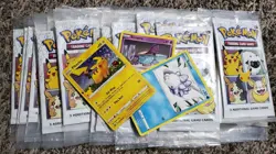 30x SEALED 25th Anniversary General Mills Pokemon Cereal 3-Card Booster Pack - Image 1