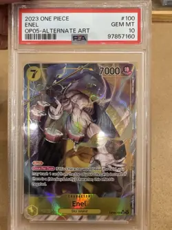 One Piece Card English - ENEL OP05-100 Alt Art - PSA 10 Gem Mint - Image 1