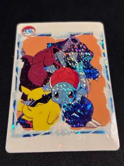 Pokemon Pocket Monsters Vintage Vending Prism Sticker Card #336 Blastoise Holo - Image 4