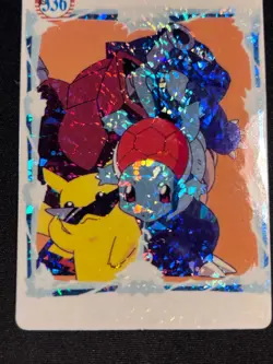 Pokemon Pocket Monsters Vintage Vending Prism Sticker Card #336 Blastoise Holo - Image 5