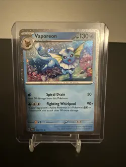 Pokemon Costco Prismatic Evolutions TCG Mini Tin Sealed + Vaporeon Foil Card - Image 2