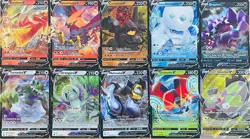 BIG POKEMON FULL ART ULTRA RARE HOLO V - 10 CARD LOT N-NM - Image 1