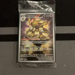 Alakazam MEP 009 Mega Evolution Sealed Pokemon Black Star Promo Card w/Dividers - Image 1