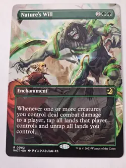MTG - Nature's Will Anime Borderless- Wilds of Eldraine Enchanting Tales - Image 1