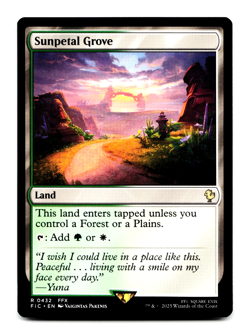 Sunpetal Grove [Commander: Final Fantasy] MTG (FIC) R - Check Land 🌳⚪ - Image 1