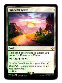 Sunpetal Grove [Commander: Final Fantasy] MTG (FIC) R - Check Land 🌳⚪ - Image 3