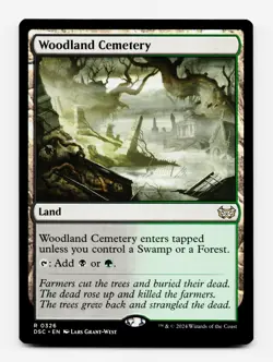 Woodland Cemetery [Commander: Duskmourn: House of Horror] MTG Magic NM/M 💀🌳 - Image 3
