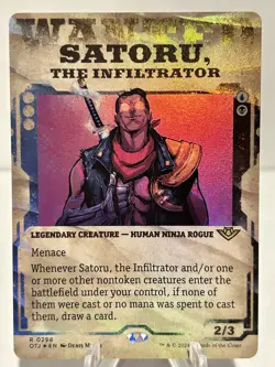 Satoru, the Infiltrator (Showcase) 298 R Outlaws of Thunder Junction FOIL NM MTG - Image 1