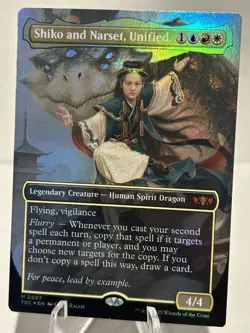 Shiko and Narset, Unified (Borderless) 7 M Tarkir Dragonstorm Foil NM MTG - Image 1