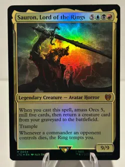 Sauron, Lord of the Rings 4 M Commander: The Lord of the Rings FOIL NM MTG - Image 1