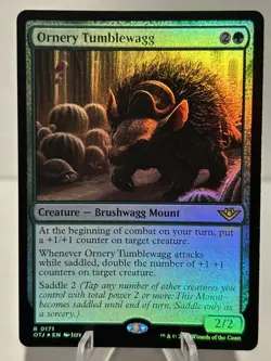 Ornery Tumblewagg 171 R Outlaws of Thunder Junction FOIL NM MTG - Image 1