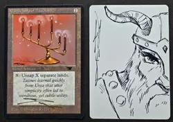 SKETCHED MtG Magic D Shuler Artist Proof _ Antiquities _ CANDELABRA OF TAWNOS _ - Image 1