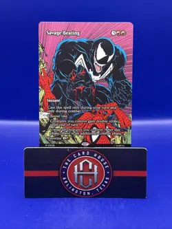 2025 Magic Marvel Spider-Man Savage Beating M0026 Mythic Rare Borderless TT1 - Image 1