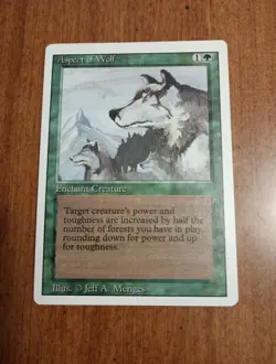 1994 Magic: The Gathering - Revised(3rd) - ASPECT OF WOLF - Vintage - NM - Image 1