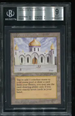 Library of Alexandria Arabian Nights BGS 9 Mint Graded MTG magic #2654 - Image 1