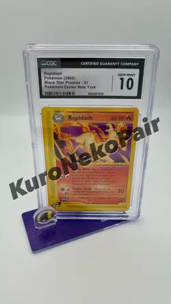 Rapidash 51 Black Star Promo - WOTC Pokemon Center NY Promo CGC GEM MT 10 - Image 3