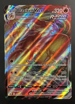 Blaziken VMAX Full Art Ultra Rare Foil #021/198 Chilling Reign Pokemon NM - Image 1
