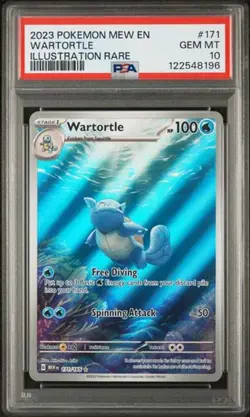 2023 Pokemon 151 #171 Wartortle Illustration Rare PSA 10 - Image 1