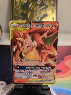 Charizard & Braixen GX 22/236 Sun and Moon - Cosmic Eclipse Holo NM Pokemon TCG - Image 1