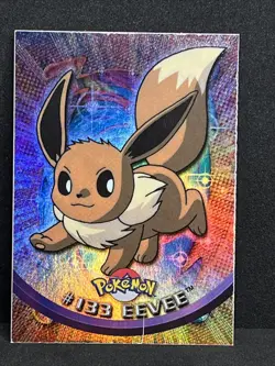 Eevee #133 Rainbow Foil 2000 Topps Pokemon Series 3 - Image 2