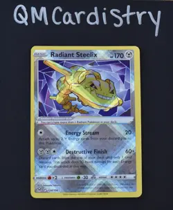 RADIANT STEELIX 124/196 LOST ORIGIN POKEMON (HOLO, NM) - Image 1