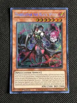YuGiOh! Diabellstar the Black Witch RA03-EN032 Secret Rare 1st Edition Near Mint - Image 1