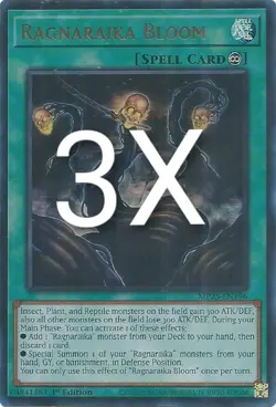 Yu-Gi-Oh! 3X Ragnaraika Bloom MP25-EN196 Ultra Rare - Image 1