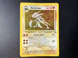 Pokemon TCG Kabutops Holo Rare Unlimited Card 9/62 Fossil MP+ - Image 1
