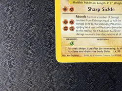 Pokemon TCG Kabutops Holo Rare Unlimited Card 9/62 Fossil MP+ - Image 5