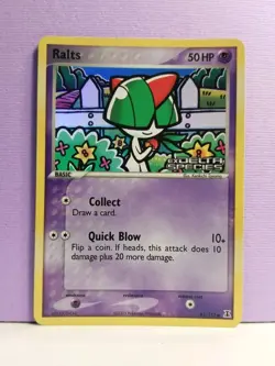 Ralts EX Delta Species 81/113 Reverse Holo Stamped Pokemon Card Nintendo 2005 - Image 1
