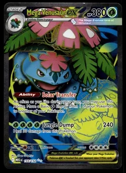 Pokemon TCG Mega Venusaur EX 155/132 Mega Evolution ENGLISH Pokemon Card NM - Image 1