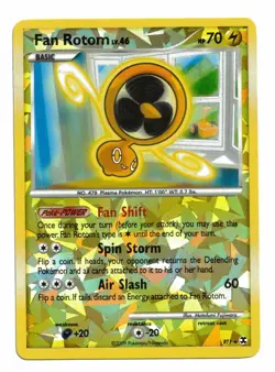 Pokemon Card: Fan Rotom RT1 Platinum Rising Rivals Set Ultra Rare! NM - Image 1