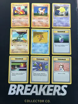 Base Set Vintage Shadowless Pokemon 9 Card Lot - Chameleon, Staryu & Bill - Image 1