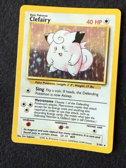 Clefairy Holo Base Set 5/102 Pokemon Card One Owner - Image 1