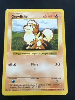 Base Set Vintage Shadowless Pokemon 9 Card Lot - Growlithe, Ponyta, & Drowzee - Image 2