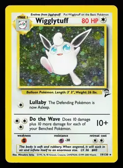 Wigglytuff 019/130 Holo Rare Base Set 2 Pokemon Card - Image 1