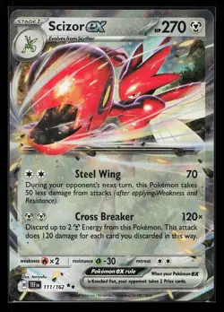 Scizor ex 111/162 Holo Temporal Forces Pokemon Card - Image 1