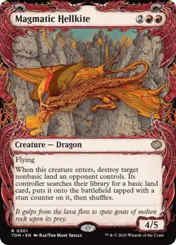 Magmatic Hellkite (Showcase) [Tarkir: Dragonstorm] Foil Near Mint - Image 1