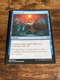 Magic the Gathering MTG Mana Leak (66) Iconic Masters C9960* - Image 1