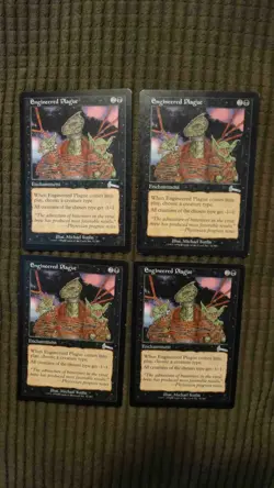 Magic: the Gathering / MtG Engineered Plague x4 Urza's Legacy - Image 1