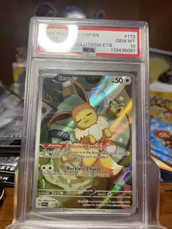 Pokemon Eevee SVP 173 Prismatic Black Star Promo TCG PSA 10 - Image 1