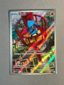 Riolu 010 - ME01: Mega Evolution POKEMON CENTER Stamped Promo Holo NM - Image 1